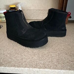 Black UGG Neumel zipper boots